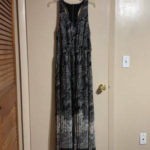 NWOT Victoria’s Secret maxi tank dress black white Medium